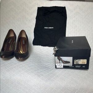 Dolce & Gabbana Bronze Heeled Shoes